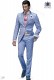 Sky blue cotton fashion men suit