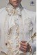 White shirt with gold-tone floral embroidery