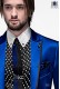 Black and blue lurex tie and handkerchief 56521-2645-8053 Ottavio Nuccio Gala.
