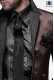 Black lurex tie and handkerchief 56594-2645-8070 Ottavio Nuccio Gala.