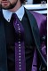 Purple skulls lurex tie and handkerchief 56198-2645-3380 Ottavio Nuccio Gala.