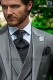 Black ascot tie and handkerchief 56579-2846-8100 Ottavio Nuccio Gala.