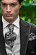 Black cashmere tie and handkerchief 56579-2901-8100 Ottavio Nuccio Gala.