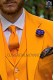 Orange cotton tie 10139-5105-2900 Ottavio Nuccio Gala.