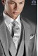 Silver cashmere tie and handkerchief 56502-2901-7300 Ottavio Nuccio Gala.