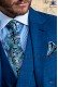 Blue silk tie & handkerchief 56502-2879-5600 Ottavio Nuccio Gala.