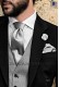 Corbata y pañuelo plateado de raso 56502-5201-7100 Ottavio Nuccio Gala.
