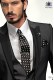 Corbata y pañuelo de calaveras blanco y negro 56506-4140-8000 Ottavio Nuccio Gala.