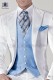 Sky blue linen handkerchief 15018-2519-5600 Ottavio Nuccio Gala.