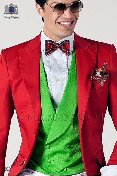 Red silk pocket handkerchief 15018-9000-3000 Ottavio Nuccio Gala.