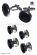 Set buttons and black convex cufflinks 98538-7111-8070 Ottavio Nuccio Gala.