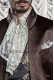 Ivory-white plastron tie with handkerchief 56546-2753-1200 Ottavio Nuccio Gala.