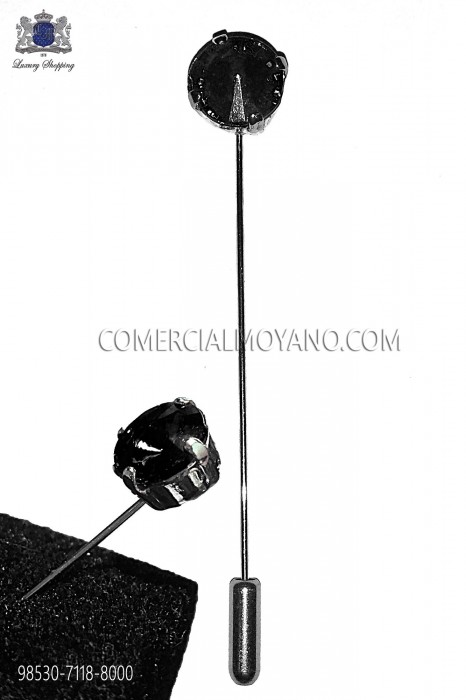 Black crystal pin 98530-7118-8000 Ottavio Nuccio Gala.