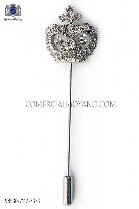 Crown crystal rhinestone pin 98530-7117-7373 Ottavio Nuccio Gala.