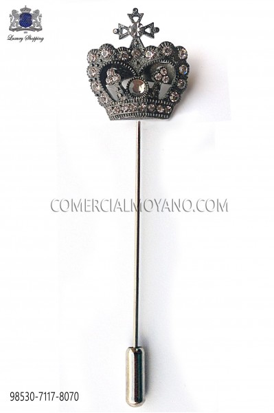 Crown fume crystal pin 98530-7117-8070 Ottavio Nuccio Gala 