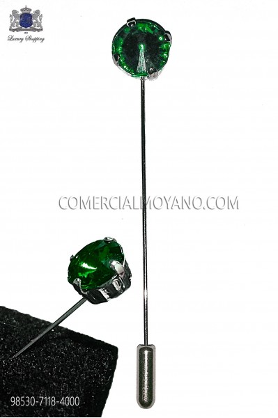 Esmerald crystal rhinestone pin 98530-7118-4000 Ottavio Nuccio Gala.