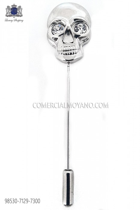 Silver skull pin 98530-7129-7300 Ottavio Nuccio Gala.
