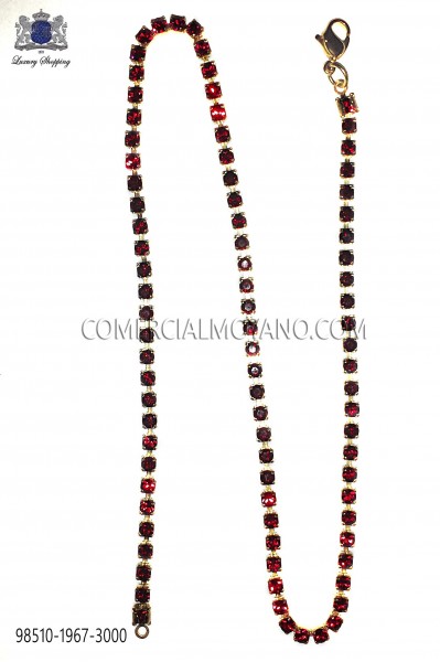 Gold chain with red crystal 98510-1967-3000 Ottavio Nuccio Gala
