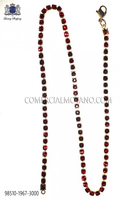 Cadena dorada con cristal rojo 98510-1967-3000 Ottavio Nuccio Gala