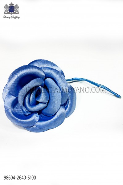 Cobalt blue satin flower 98604-2640-5100 Ottavio Nuccio Gala.