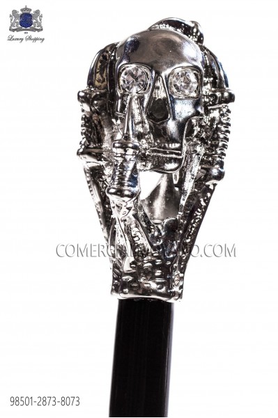 Cane with silver skull handle 98501-2873-8073 Ottavio Nuccio Gala.
