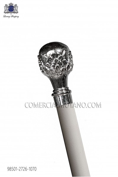 White cane with nickel tone knob 98501-2726-1070 Ottavio Nuccio Gala.