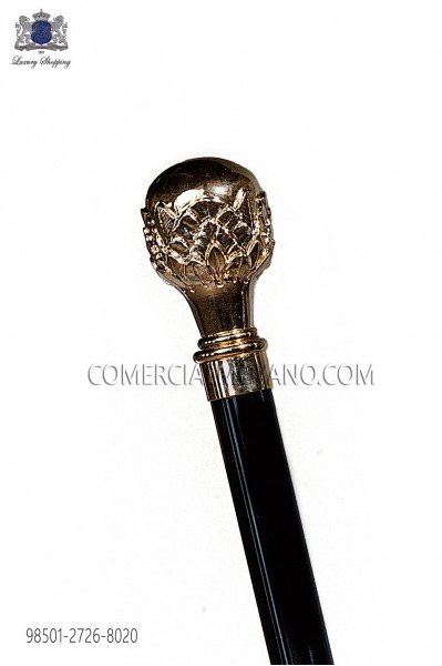 Black cane with gold handle 98501-2726-8020 Ottavio Nuccio Gala.