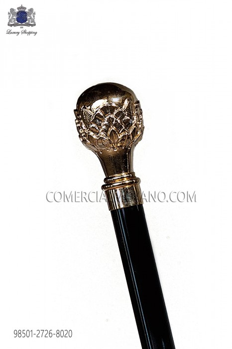 Black cane with gold handle 98501-2726-8020 Ottavio Nuccio Gala.