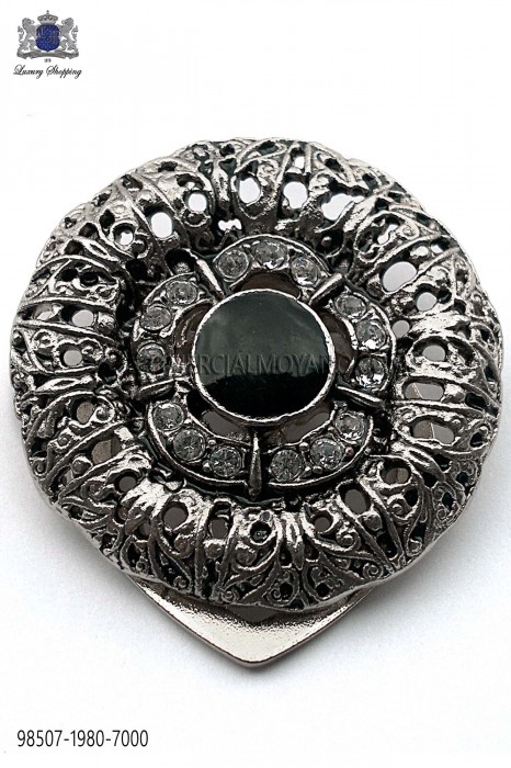 Silver round baroque clasp 98507-1980-7000 Ottavio Nuccio Gala.