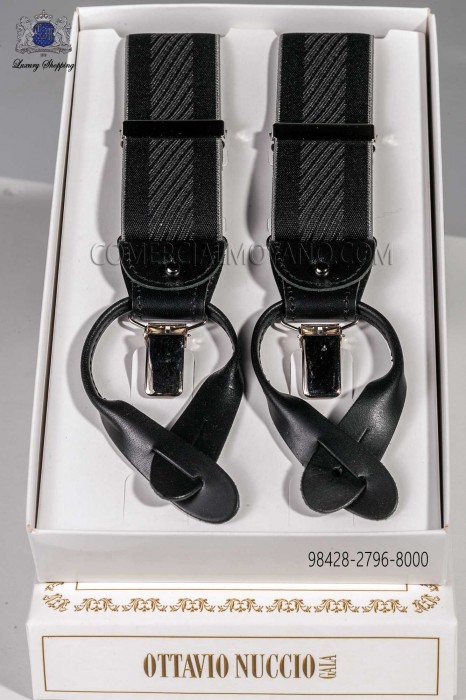 Black with gray designs elastic braces 98427-2796-8000