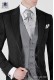 Oblique gray striped groom fashion vest 23651-5214-7200 Ottavio Nuccio Gala