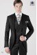 Italian striped black short frock groom suit 753 Ottavio Nuccio Gala