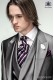 Fashion striped ascot and purple handkerchief 2876-8700 Ottavio Nuccio Gala.