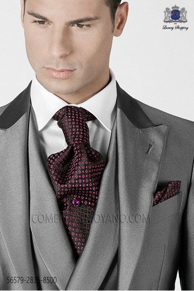 Ascot with black handkerchief fashion 2835-8500 Ottavio Nuccio Gala.
