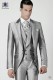  Italian pearl gray short frock groom suit