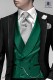 Double-breasted green waistcoat
