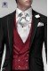 Double-breasted red waistcoat with nacre buttons