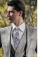 White and blue tie with handkerchief 56502-2901-7200 Ottavio Nuccio Gala