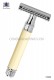 Classic English shaving razor. Metal head elegant ivory handle. Edwin Jagger.
