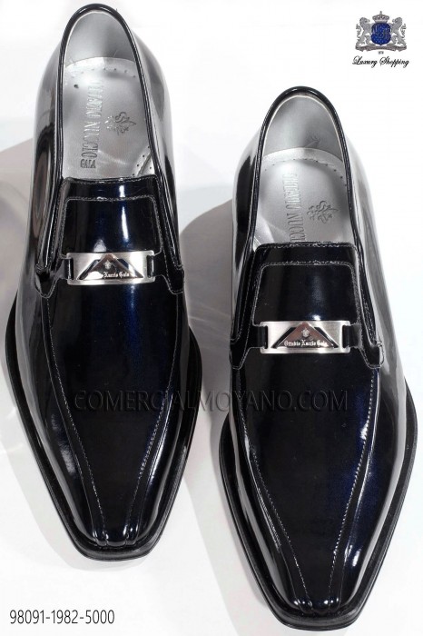 Dark Blue patent leather shoes 98091-1982-5000 Ottavio Nuccio Gala.