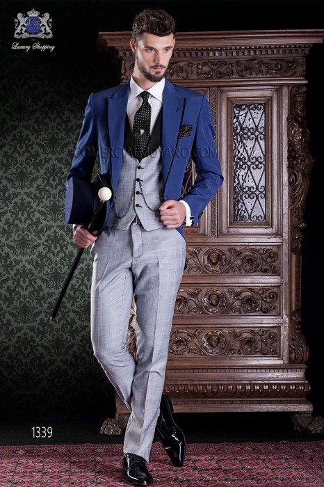Italian tailoring tuxedo 2 rooms, with elegant cut "Slim", an opening. 