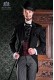 Robe italienne manteau smoking 2 pièces, avec coupe élégante "Slim". Tissu 100% pantalons en laine et étiquette noire.