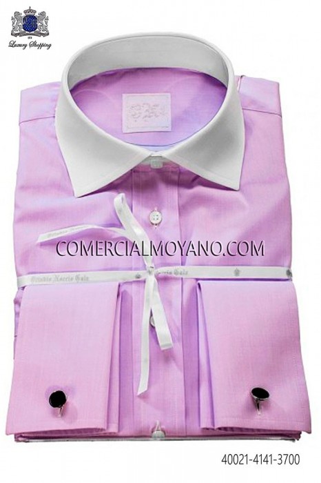 Camisa de algodón lila