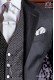 Corbata y pañuelo plata de raso