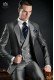 Bespoke mohair wool gray groom suit elegant slim fit 883 Mario Moyano