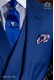 Blauer Satin Krawatte