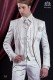 Groomswear Baroque. Levita vintage white satin fabric with gold-silver embroidery.