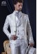Costume de marié baroque. Tissu vintage Levita blanc boche jacquard fantaisie.