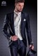 Italian wedding suit Slim stylish cut, made from 'New Performance' faille in navy blue