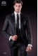 Italienischer Hochzeitsanzug mit Schmal geschnittener, Hochzeitsanzug, aus Poly Viskose, schwarz